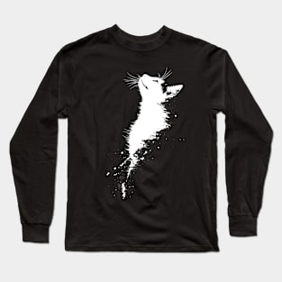 A cat looking up Long Sleeve T-Shirt